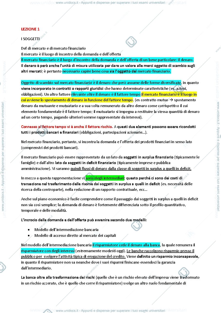 Anteprima pagina 1 — Contratti e servizi di investimento