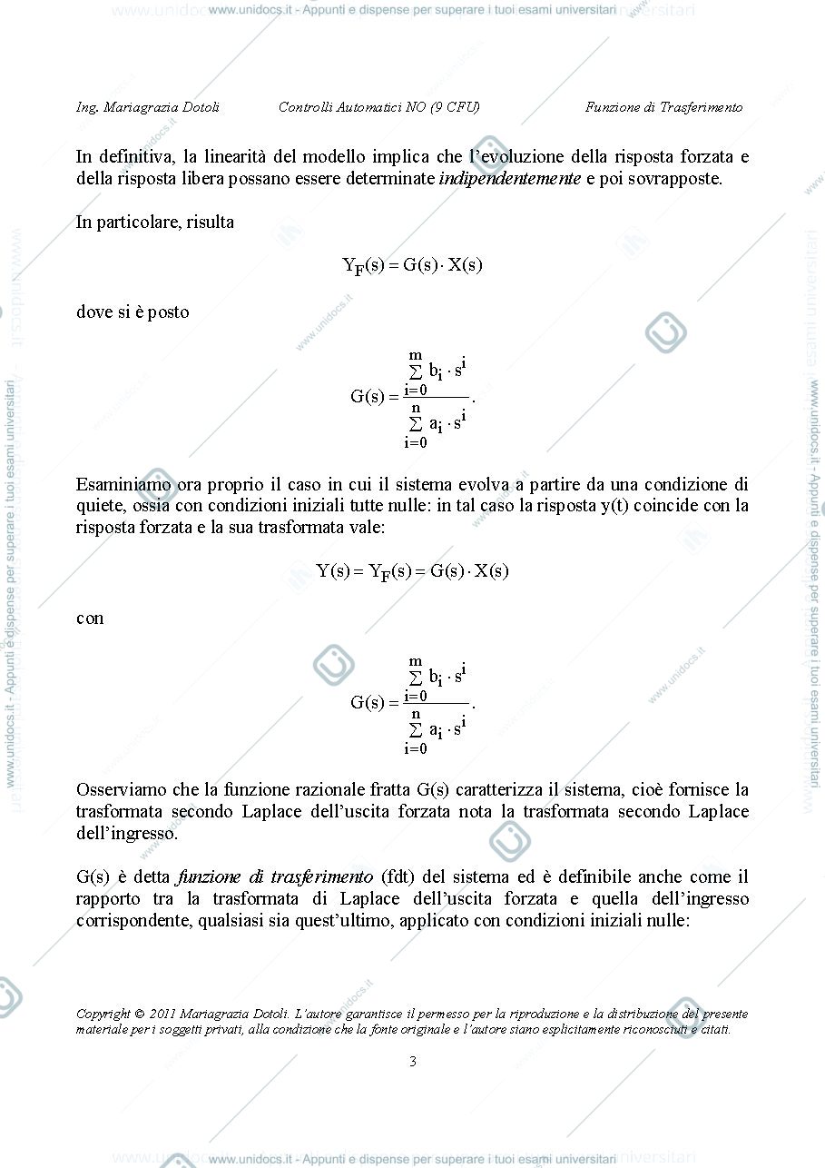 Anteprima pagina 3 — Funzioni di trasferimento