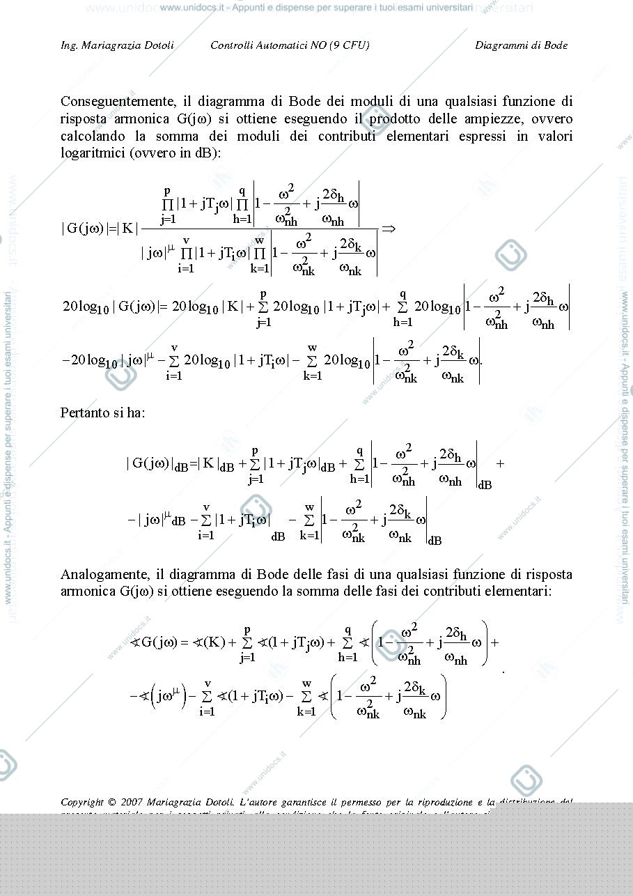 Anteprima pagina 4 — Diagrammi di Bode