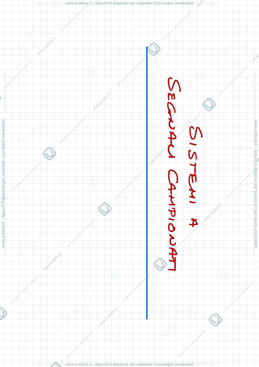Anteprima pagina 1 — 15. Sistemi a segnali campionati lezioni prof: Bolzern