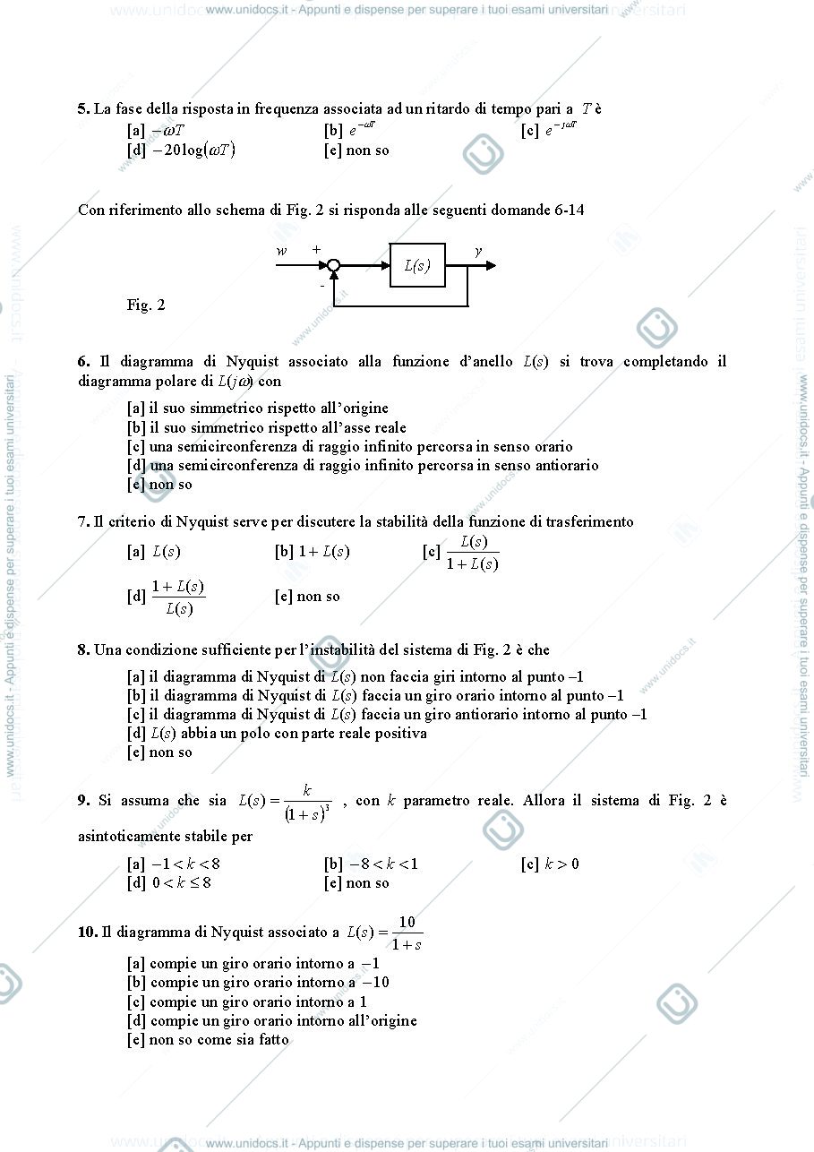 Anteprima pagina 2 — Prova1_Test_d'ingresso_ripasso_automatica prove di autovalutazione prof: Bolzern
