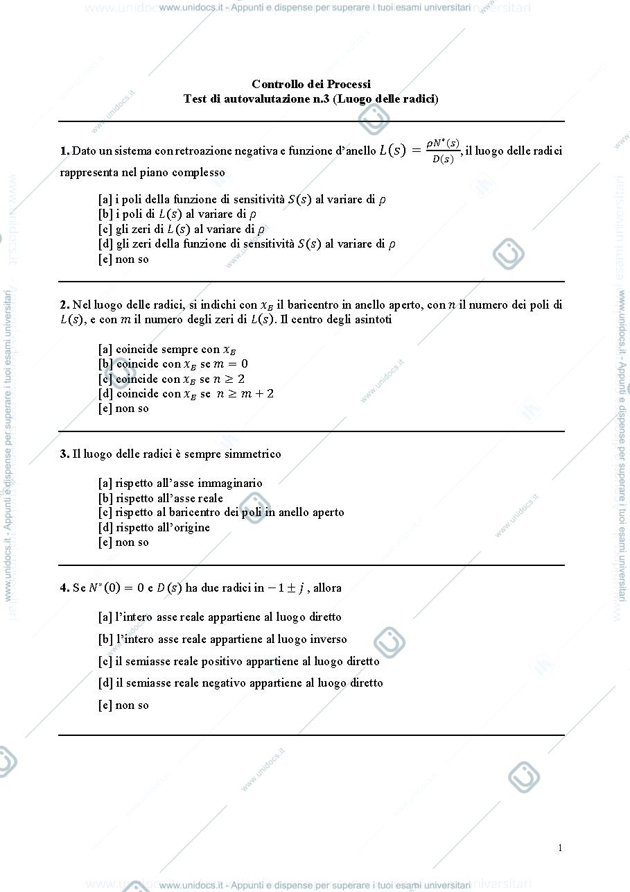 Anteprima pagina 1 — Prova3_Luogo_delle_radici prove di autovalutazione prof: Bolzern