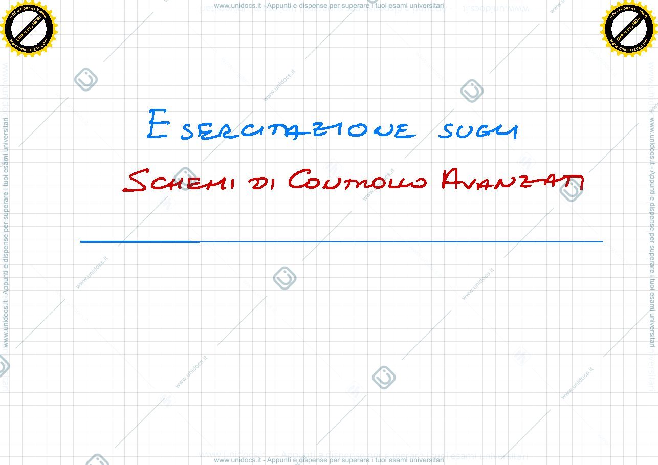 Anteprima pagina 1 — 1. Compensatore, prefiltraggio, Smith, Padè esercitazioni prof: Bolzern