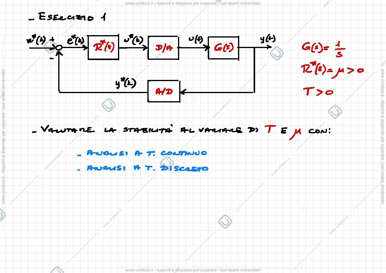 Anteprima pagina 2 — 7. Controllo digitale esercitazioni prof: Bolzern