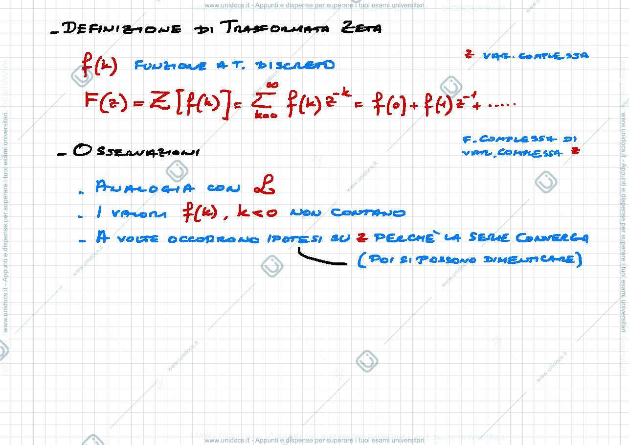 Anteprima pagina 2 — 4. Trasformata Z esercitazioni prof: Bolzern