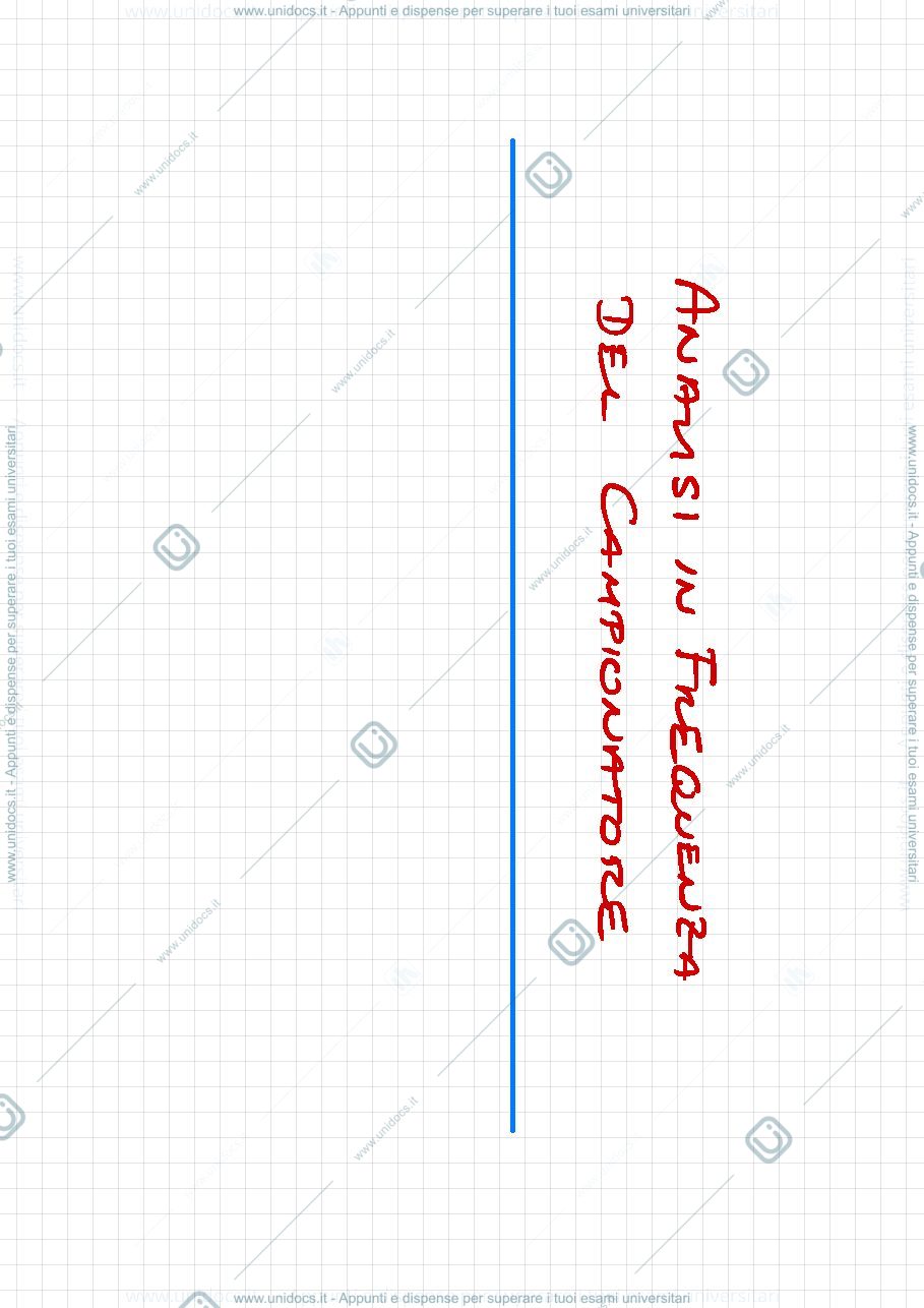 Anteprima pagina 1 — 12. Analisi in frequenza del campionatore lezioni prof: Bolzern