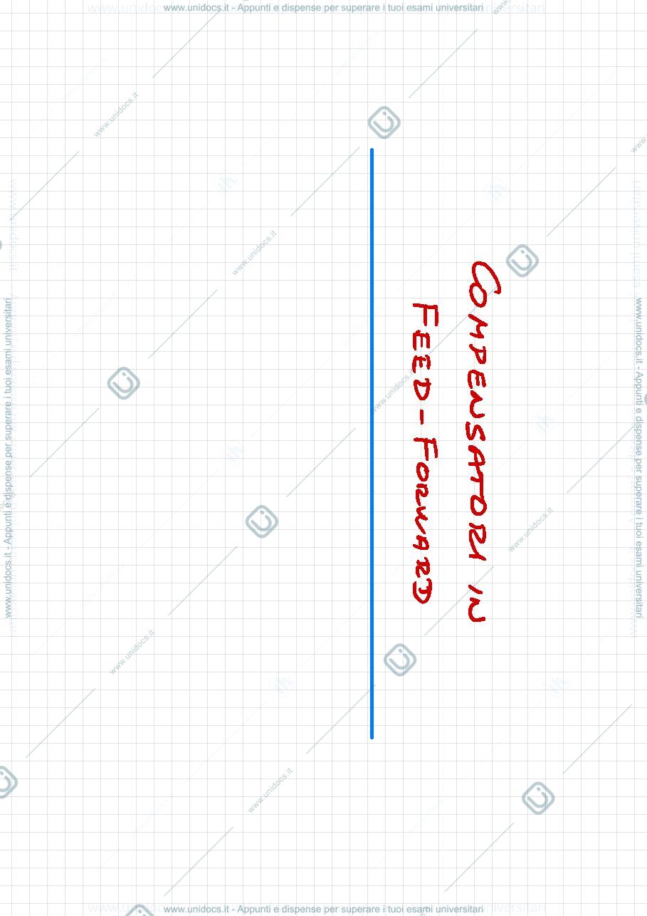 Anteprima pagina 1 — 2. Compensatori in Feed Forward lezioni prof:Bolzern