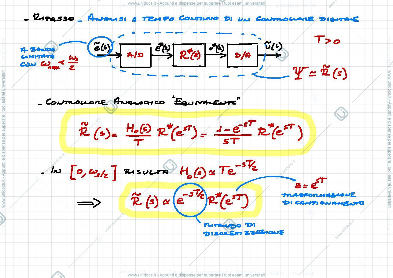 Anteprima pagina 2 — 5. Analisi a t. continuo di sistem a controllo digitale esercitazioni prof: Bolzern
