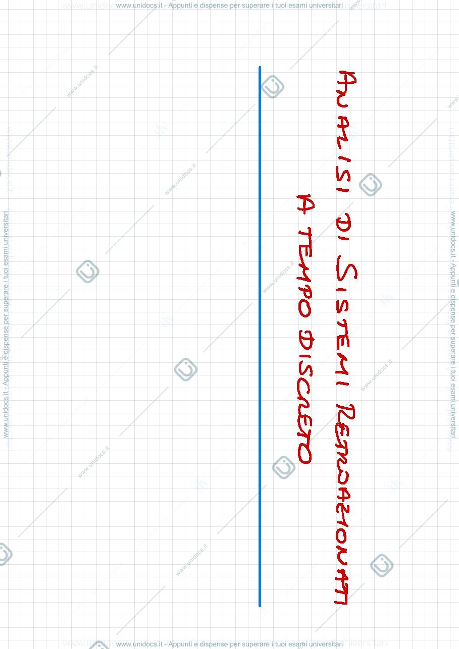 Anteprima pagina 1 — 16. Analisi sistemi retroazionati a t. discreto lezioni prof: Bolzern