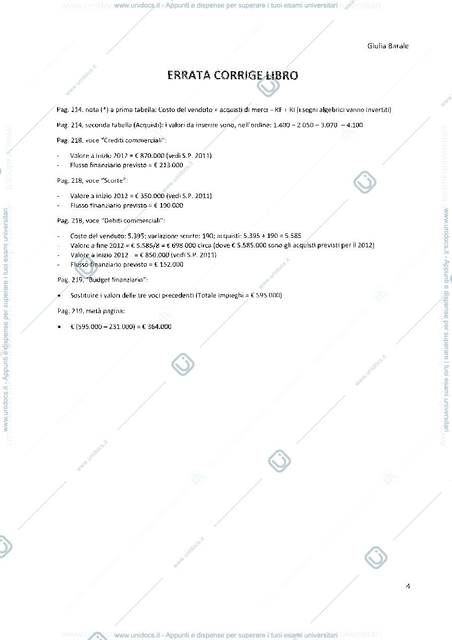 Anteprima pagina 4 — controllo di gestione