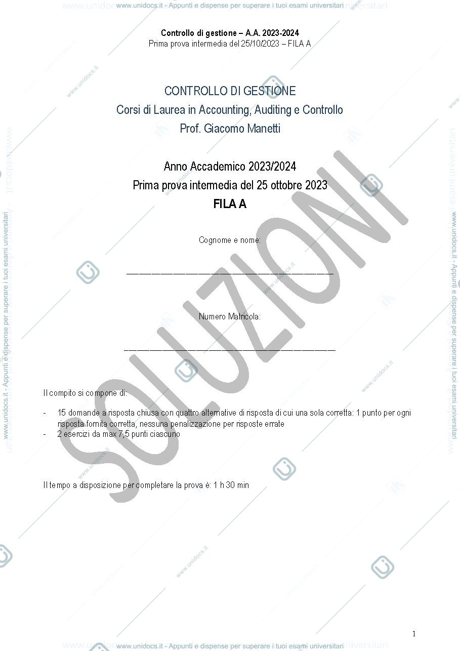 Anteprima pagina 1 — Appunti 