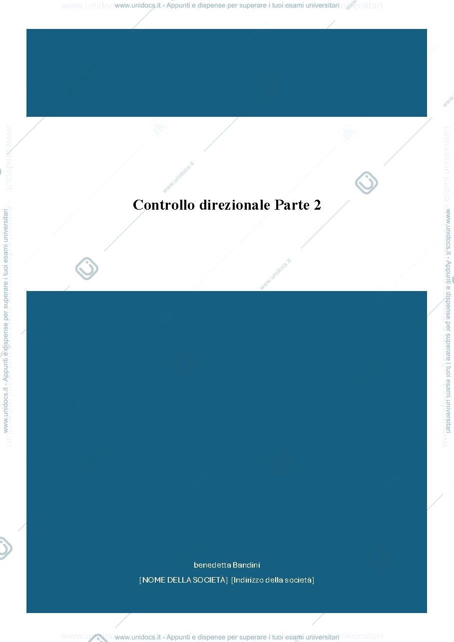 Anteprima pagina 1 — Controllo direzionale parte 2 
