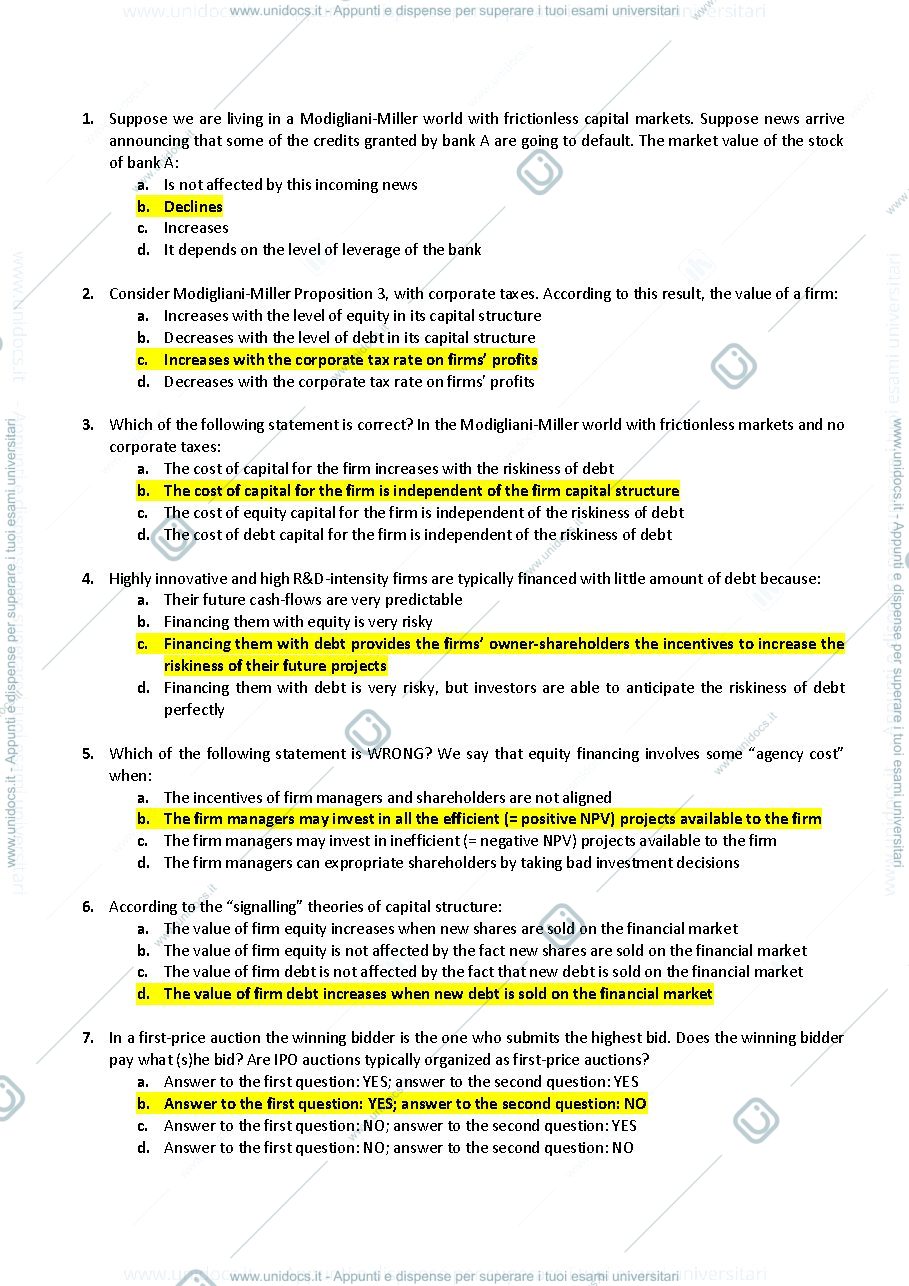 Anteprima pagina 1 — CG Exams and solutions