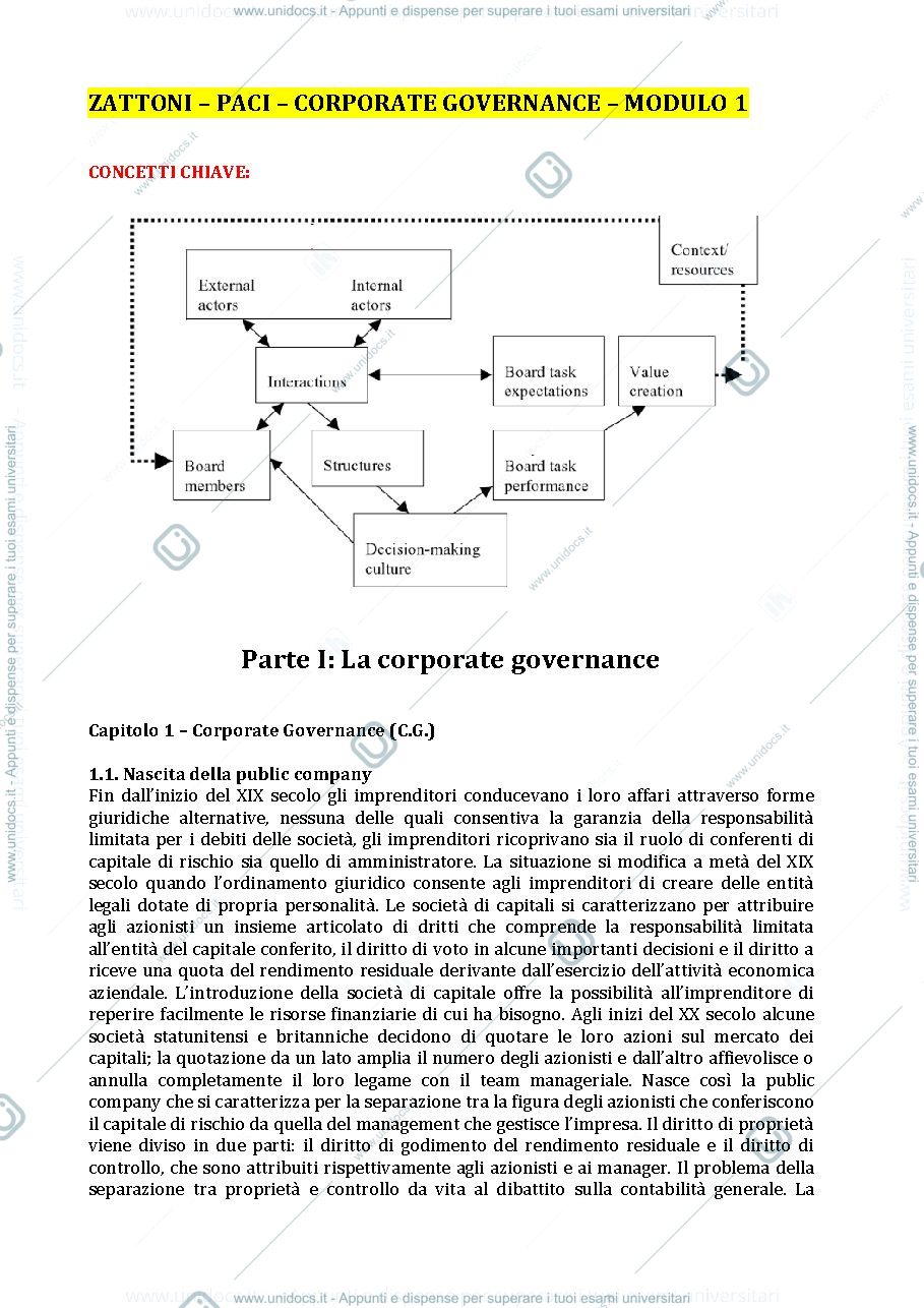 Anteprima pagina 1 — RIASSUNTO ZATTONI