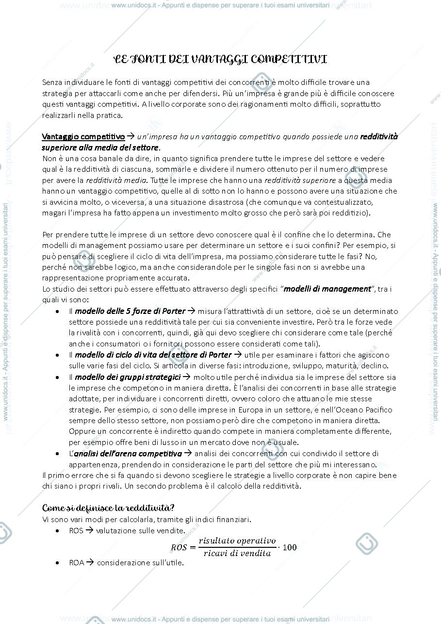 Anteprima pagina 3 — Appunti corporate strategy - 2023/2024