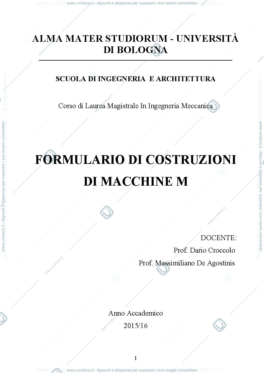 Anteprima pagina 1 — Formulario di costruzione di macchine M
