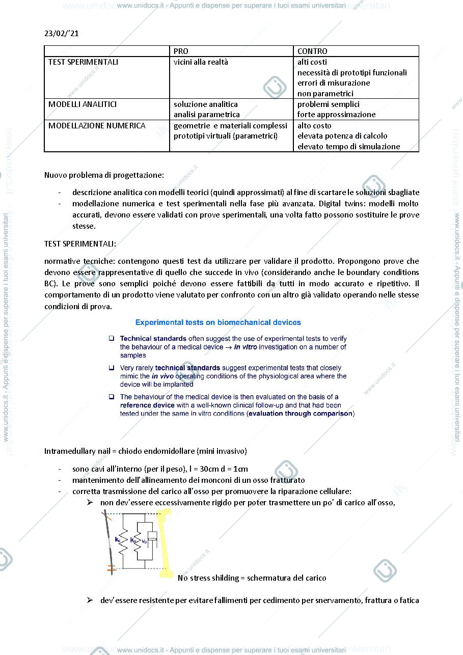 Anteprima pagina 1 — Costruzioni biomeccaniche_appunti 2020