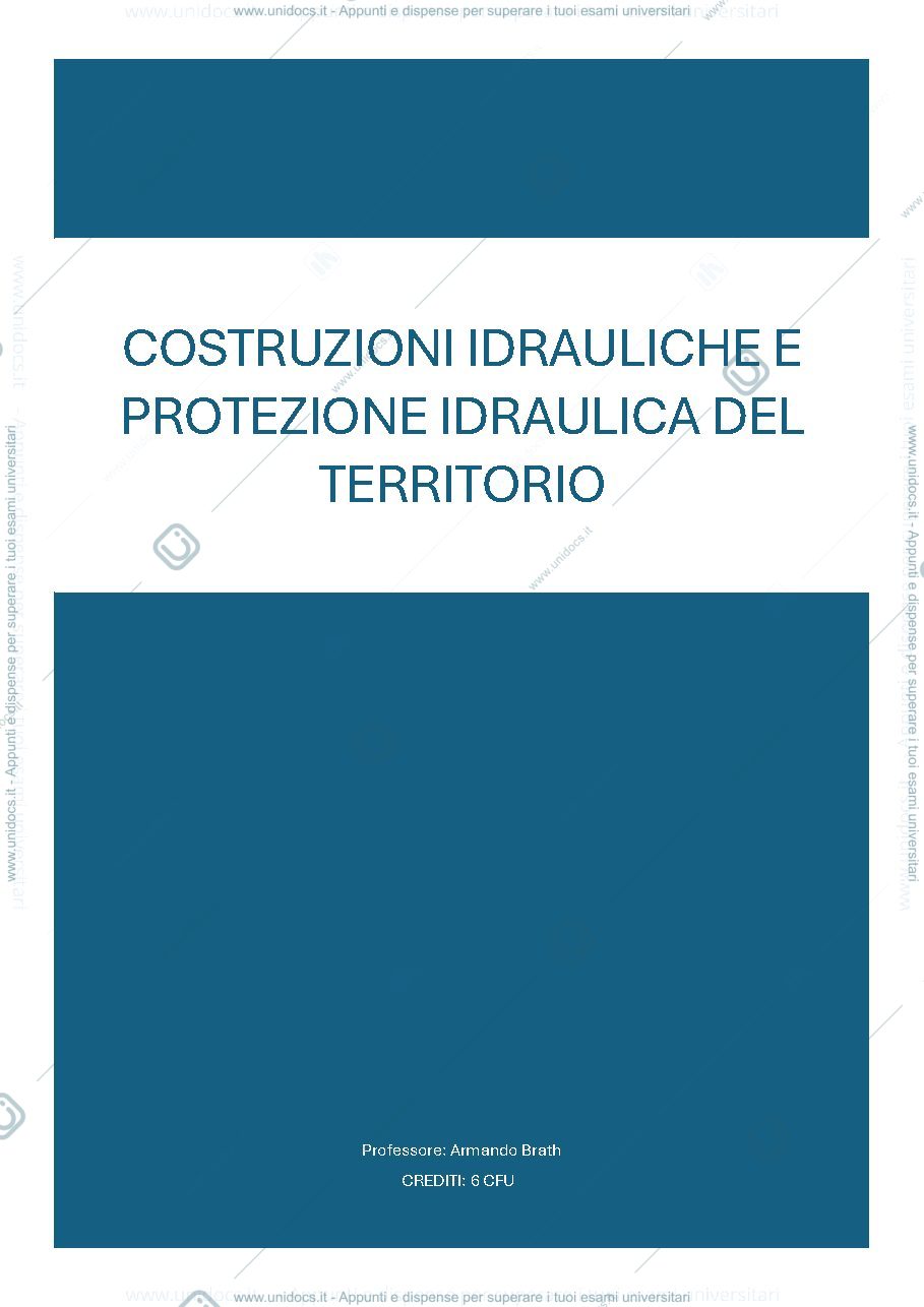 Anteprima pagina 1 — PROTEZIONE IDRAULICA DEL TERRITORIO
