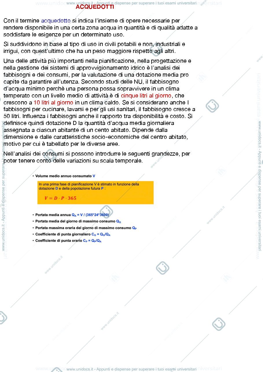 Anteprima pagina 2 — Appunti Teorici Corso Costruzioni Idrauliche