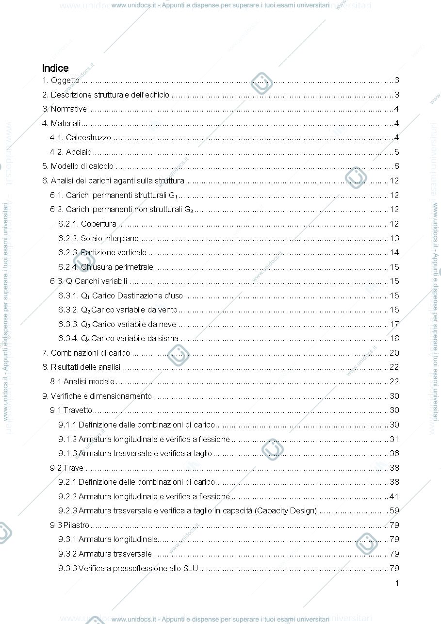 Anteprima pagina 2 — Relazione di calcolo_Costruzioni in zona sismica