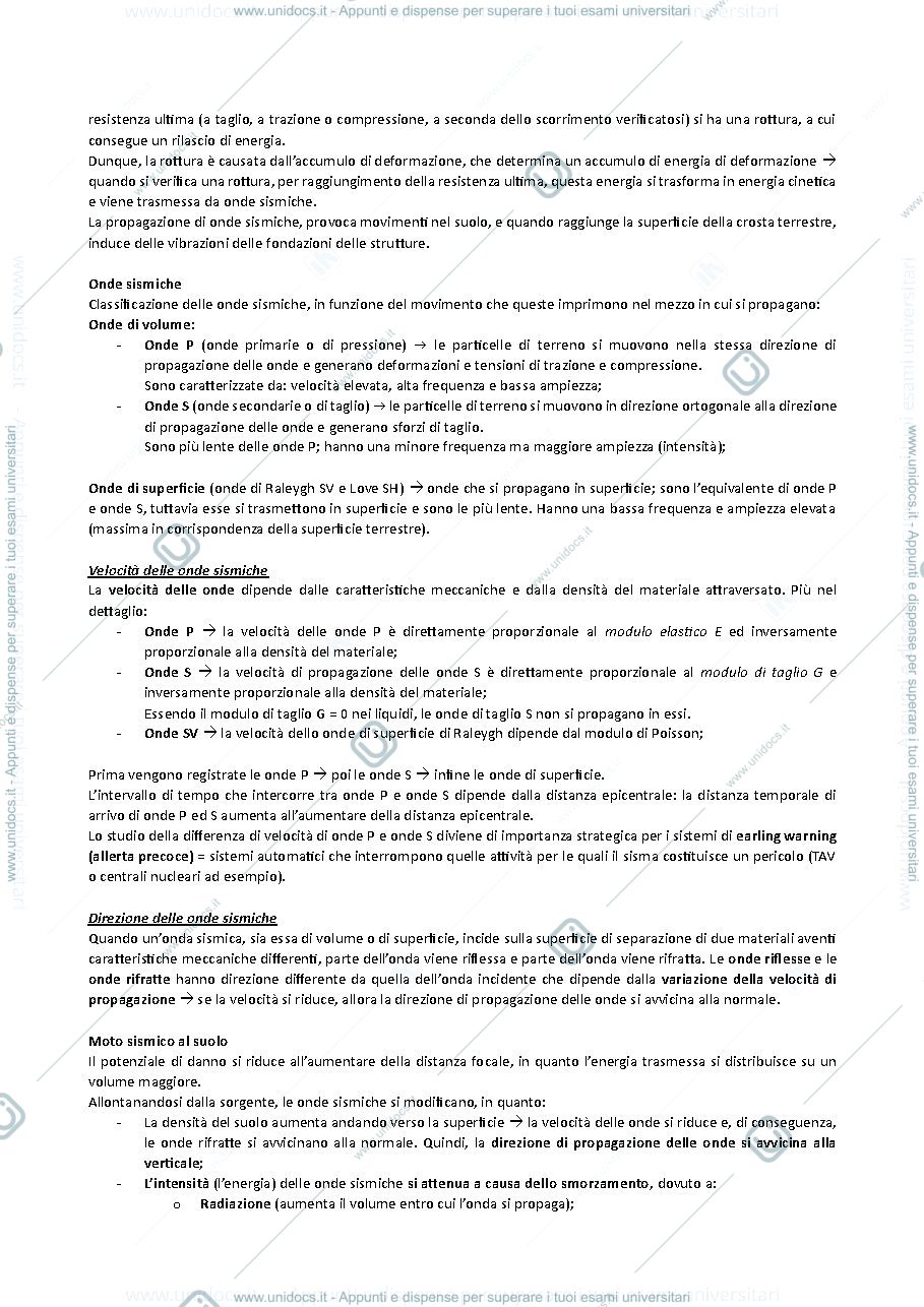 Anteprima pagina 2 — Riassunti completi del corso costruzioni in zona sismica 