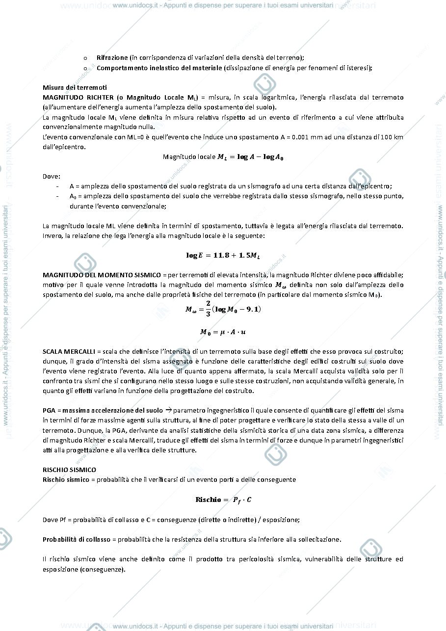 Anteprima pagina 3 — Riassunti completi del corso costruzioni in zona sismica 