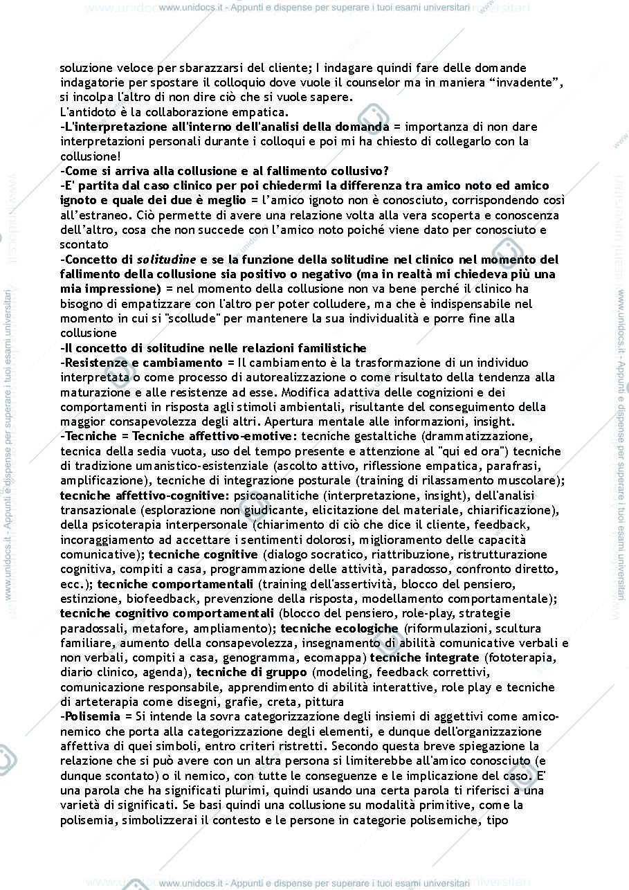 Anteprima pagina 2 — Domande orale Counseling Psicologico Clinico