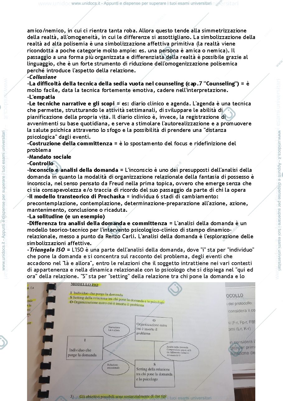 Anteprima pagina 3 — Domande orale Counseling Psicologico Clinico