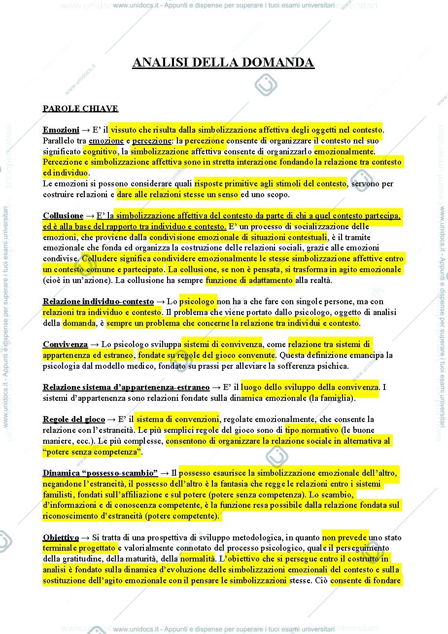 Anteprima pagina 1 — Riassunto "Analisi della Domanda" (Carli e Paniccia)