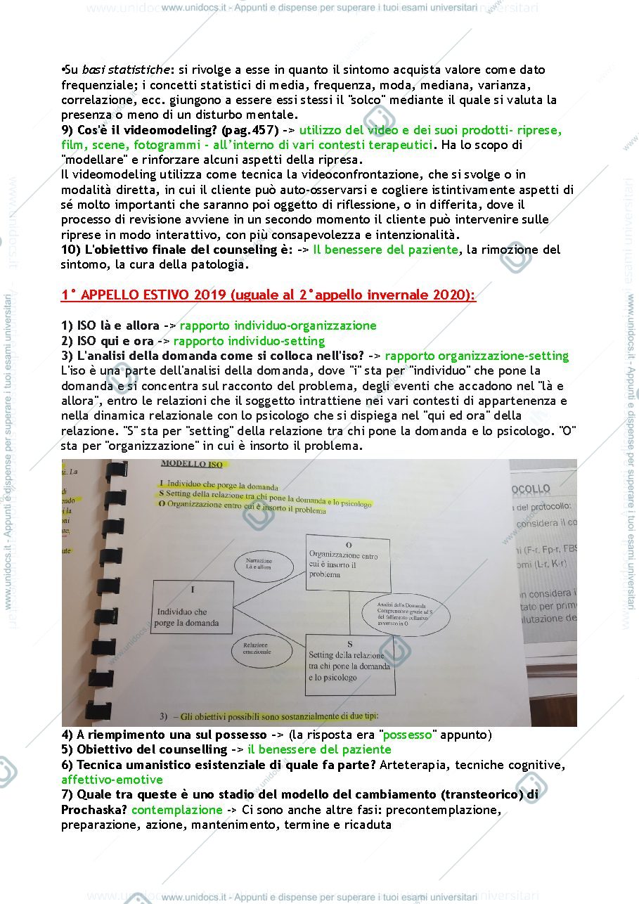 Anteprima pagina 2 — Domande esame Counseling Psicologico Clinico