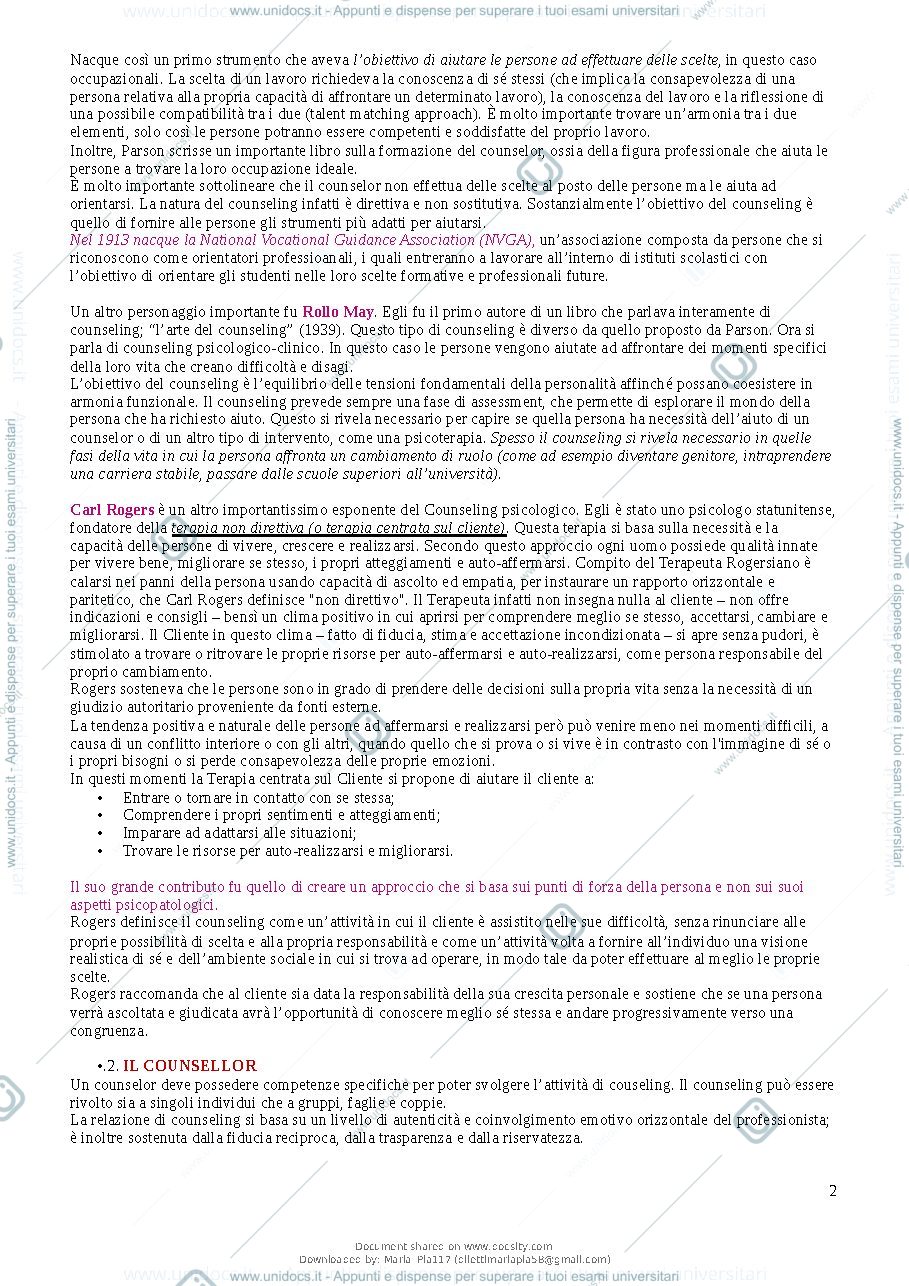 Anteprima pagina 3 — Riassunti libri counseling
