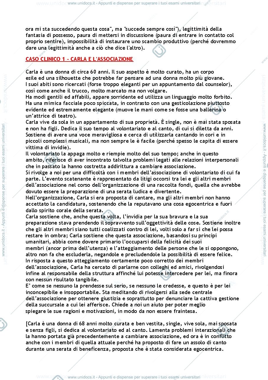 Anteprima pagina 2 — Casi Clinici esame Counseling Psicologico Clinico (Giangrasso)