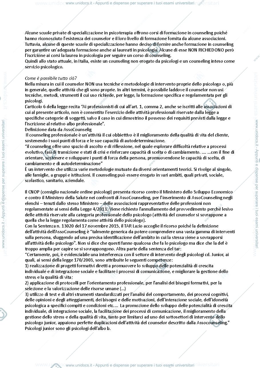 Anteprima pagina 3 — Counseling psicologico clinico 