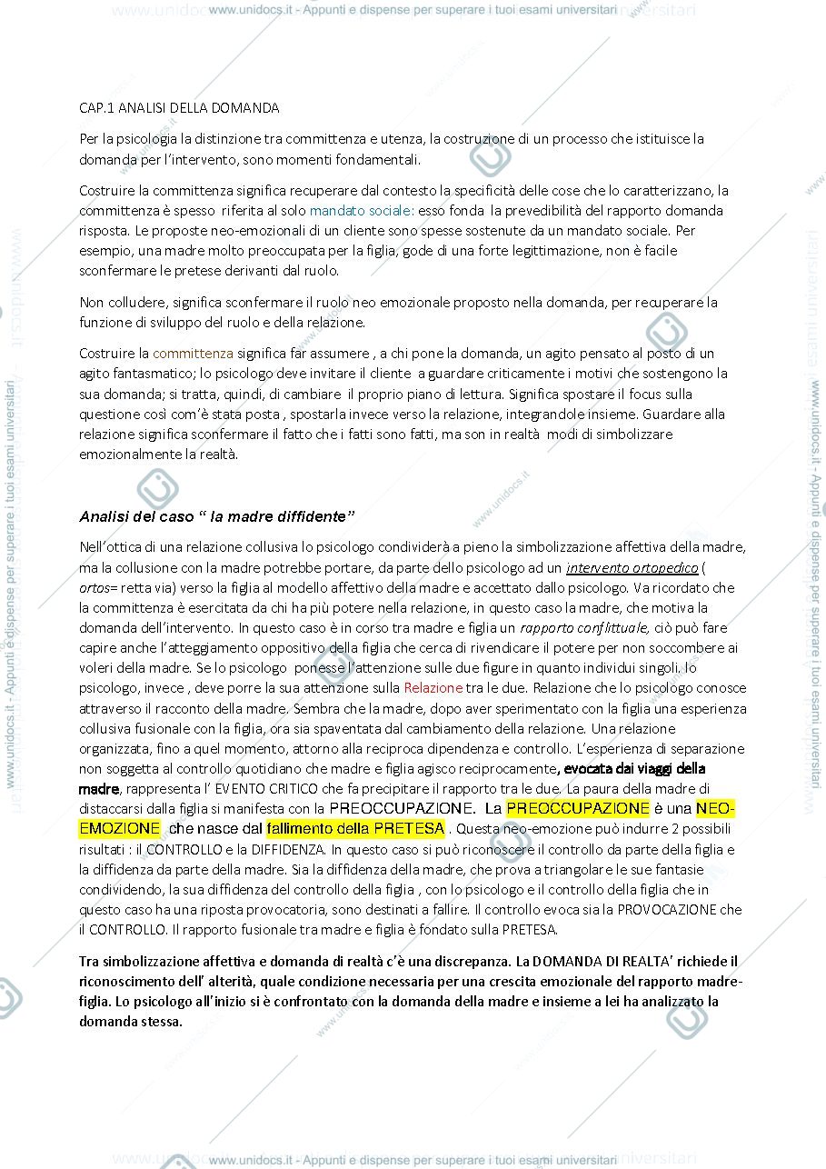 Anteprima pagina 3 — riassunto analisi della domanda