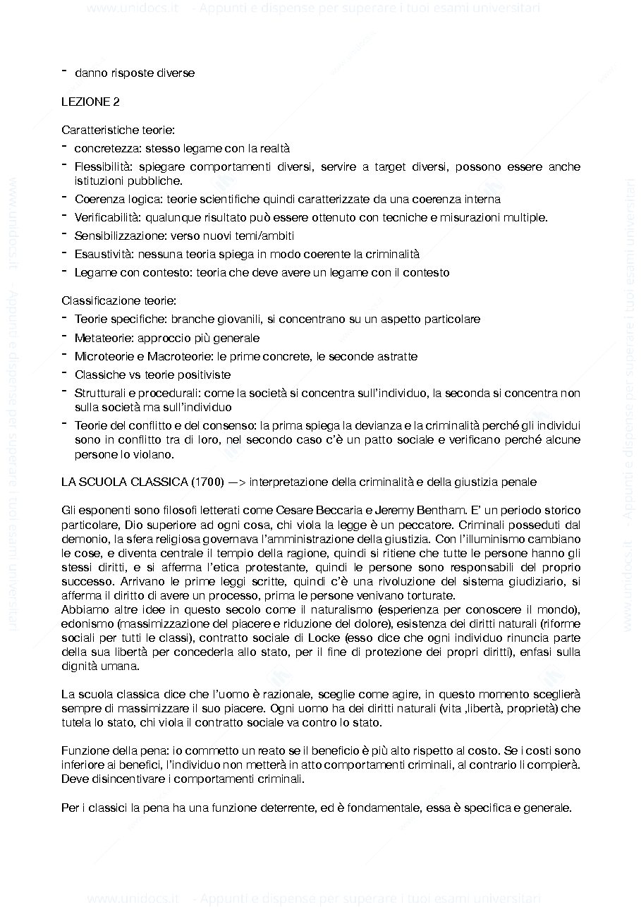 Anteprima pagina 3 — Appunti Criminologia - Giustizia Penale