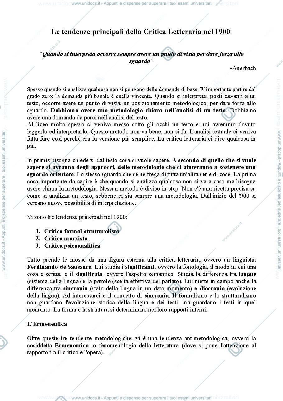 Anteprima pagina 3 — Sbobine corso Critica letteraria, complete di lezioni degli ospiti