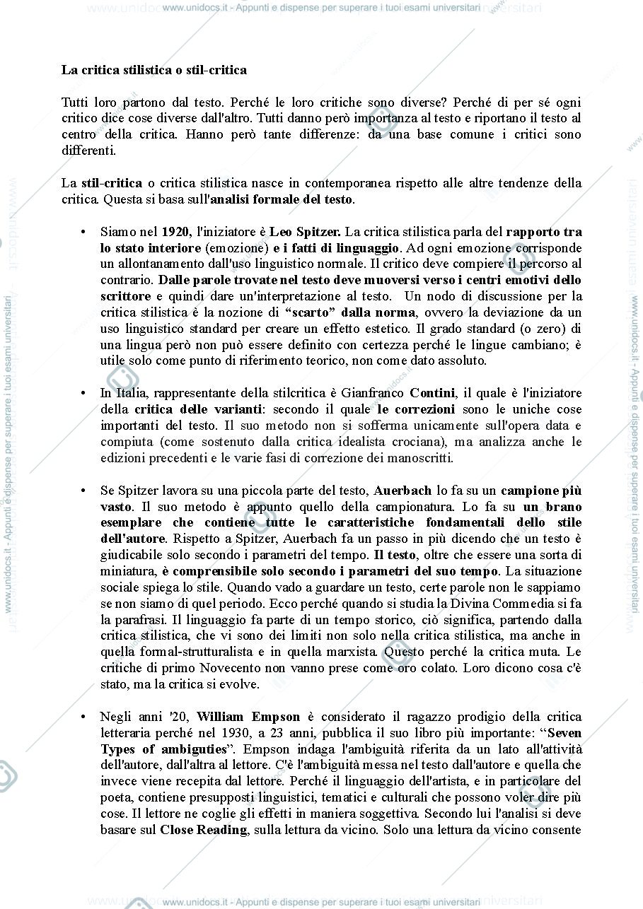 Anteprima pagina 4 — Sbobine corso Critica letteraria, complete di lezioni degli ospiti