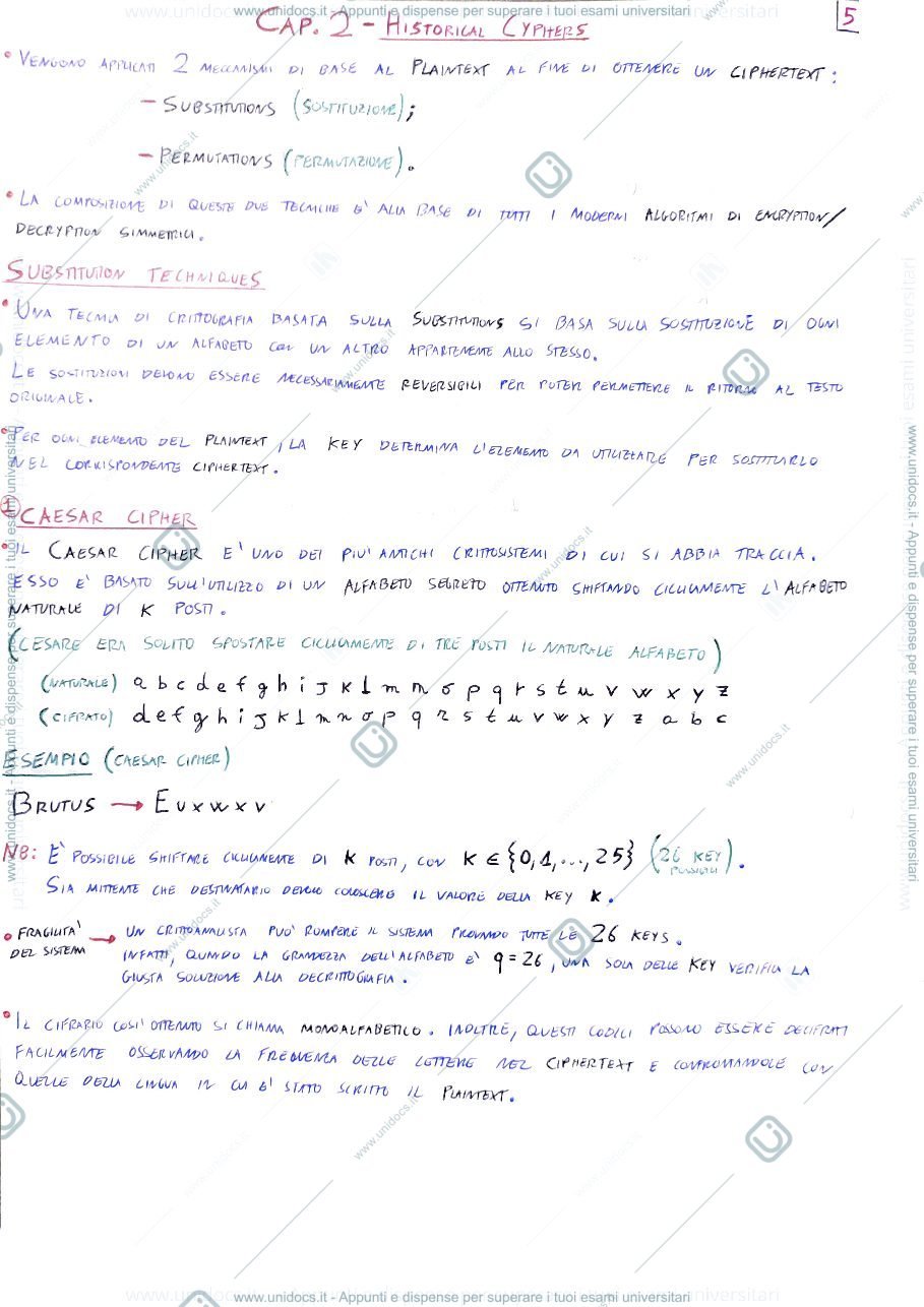 Anteprima pagina 1 — Cryptography - Capitolo 2