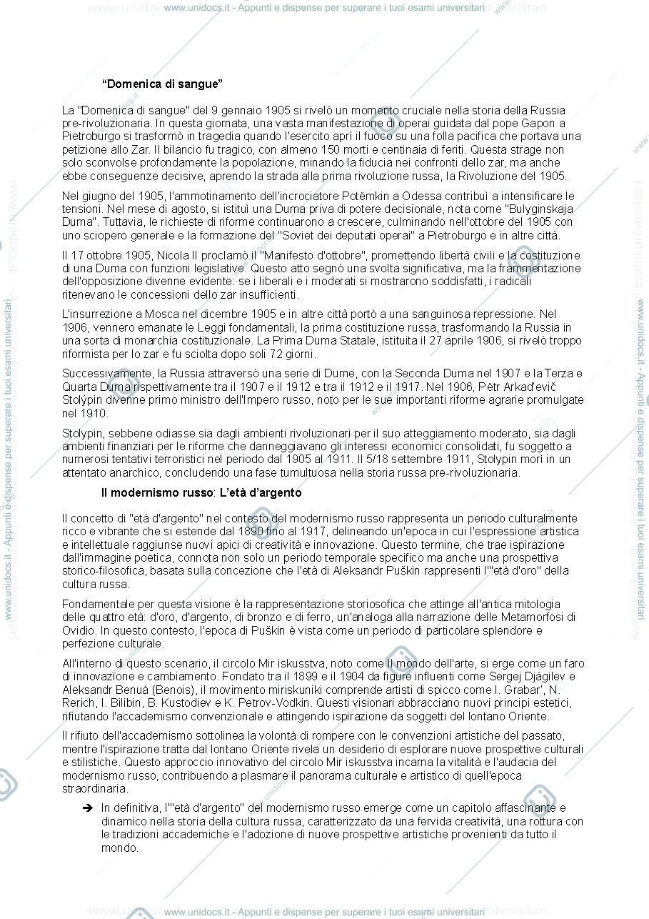 Anteprima pagina 3 — Appunti corso di Cultura Russa 2