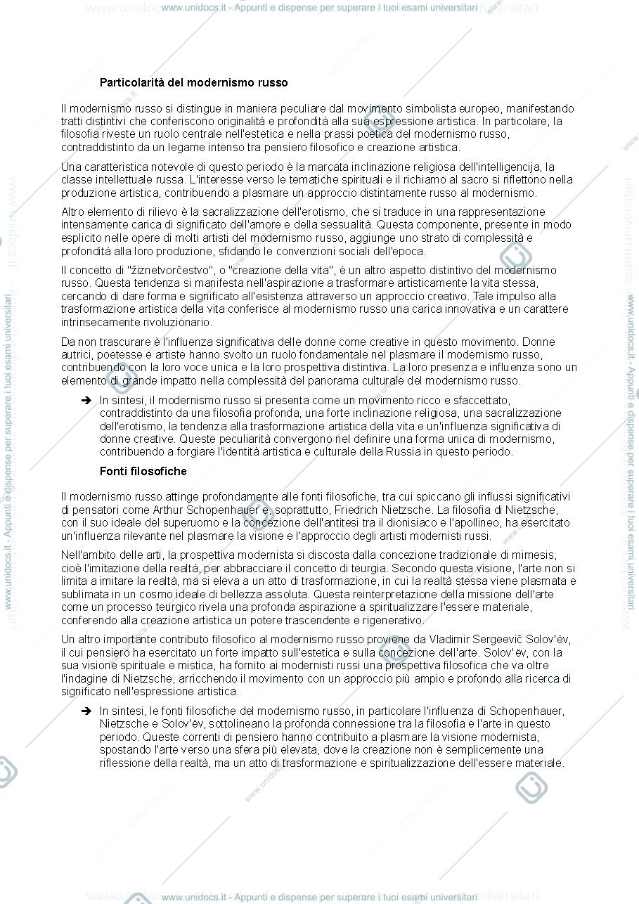 Anteprima pagina 4 — Appunti corso di Cultura Russa 2