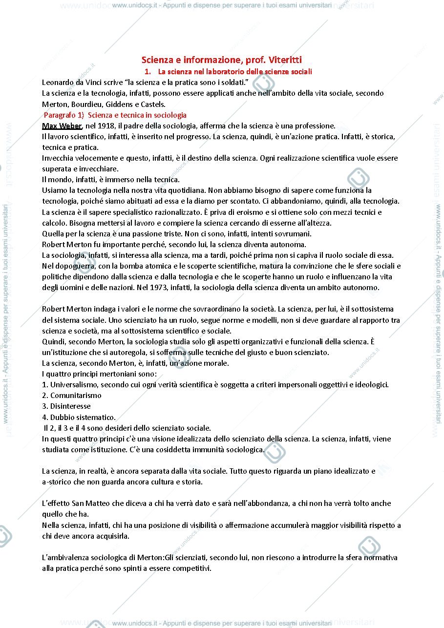 Anteprima pagina 1 — Scienza in formazione 