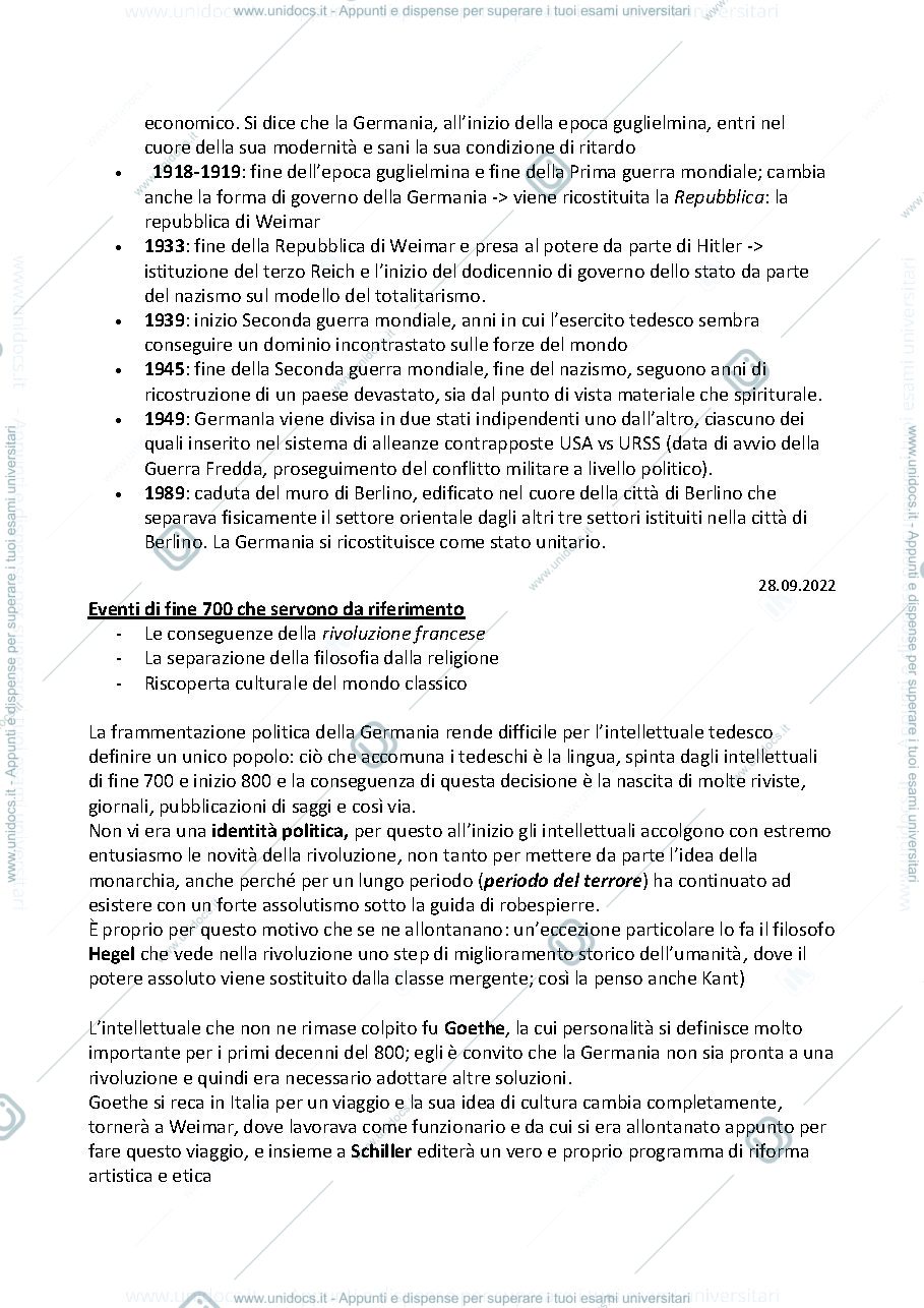 Anteprima pagina 2 — Appunti corso di Cultura tedesca II