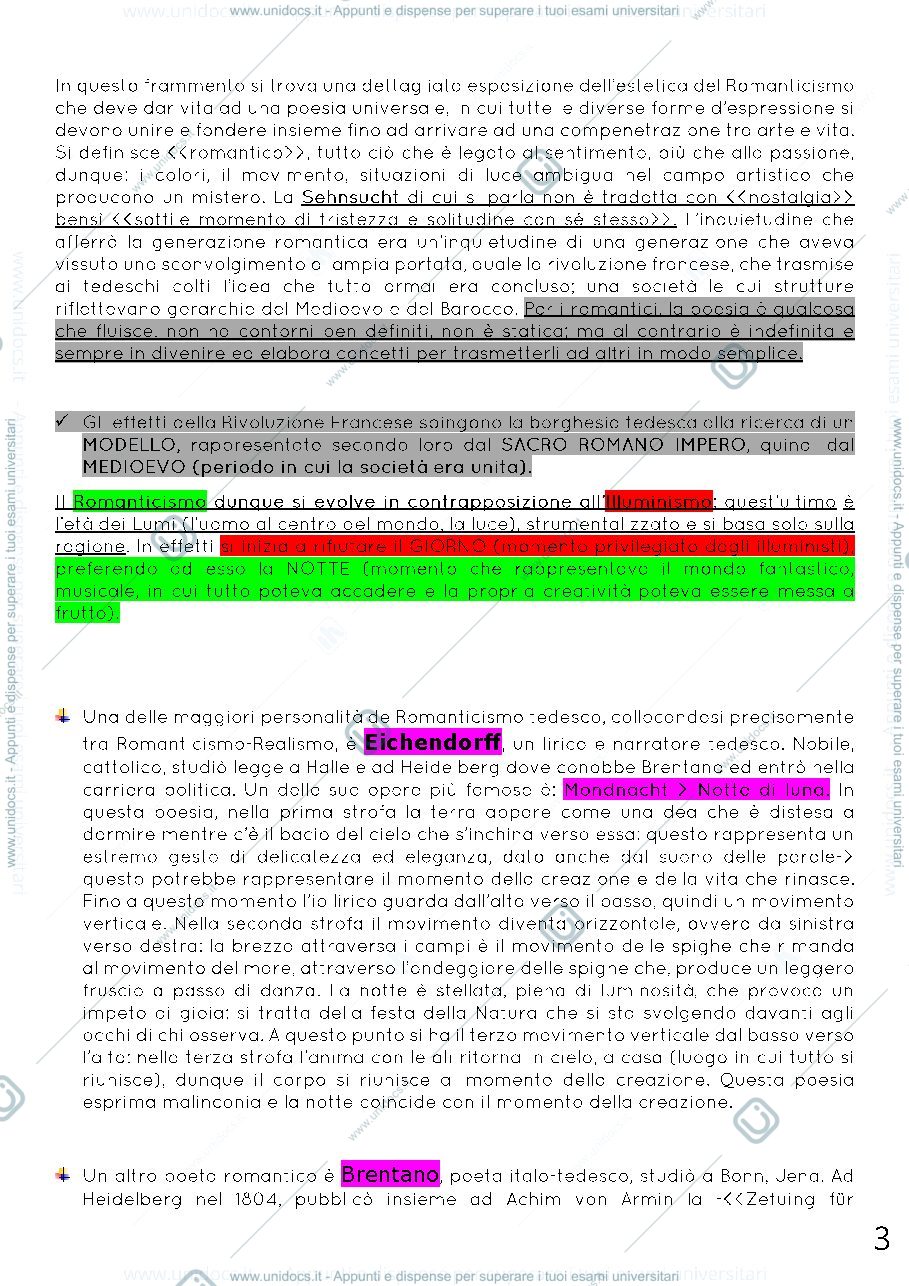 Anteprima pagina 3 — Appunti di letteratura tedesca 2. "Movimenti storici e socio-letterari: dalla Rivoluzione Francese al Naturalismo".