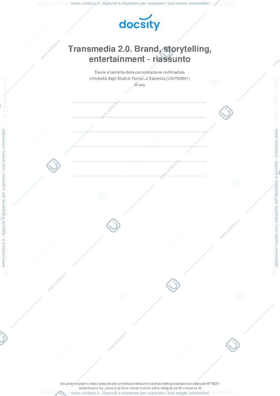 Anteprima pagina 1 — Transmedia Studies 