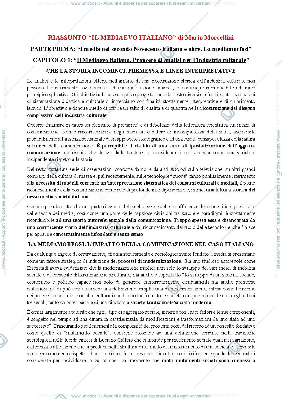 Anteprima pagina 1 — IL MEDIAEVO ITALIANO