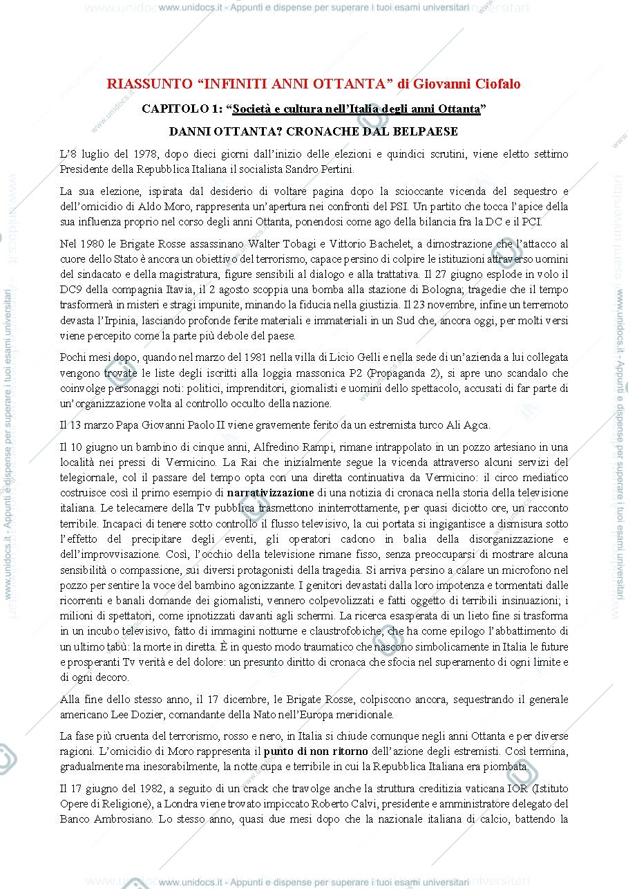Anteprima pagina 1 — INFINITI ANNI OTTANTA
