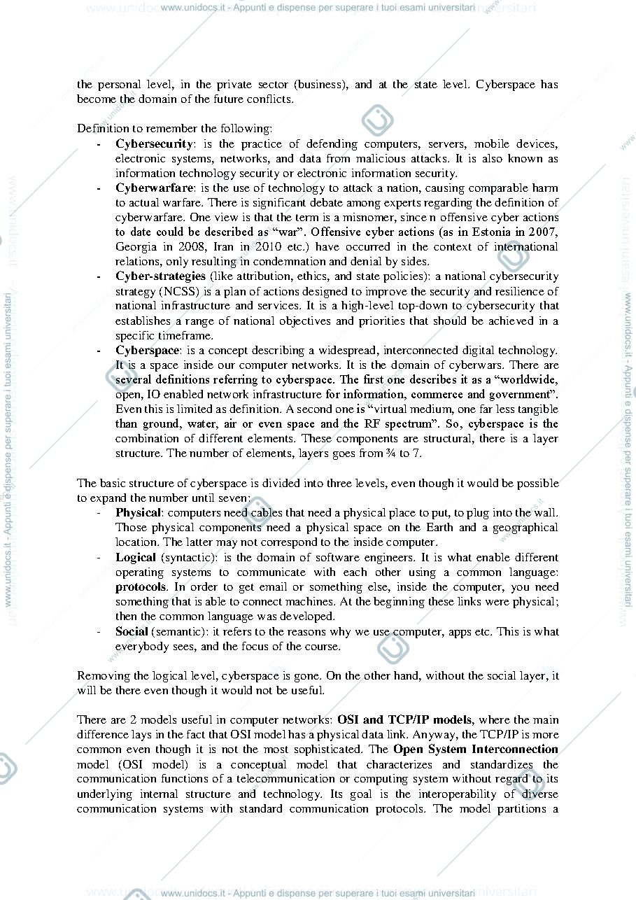 Anteprima pagina 2 — Course Cybersecurity and cybercrime