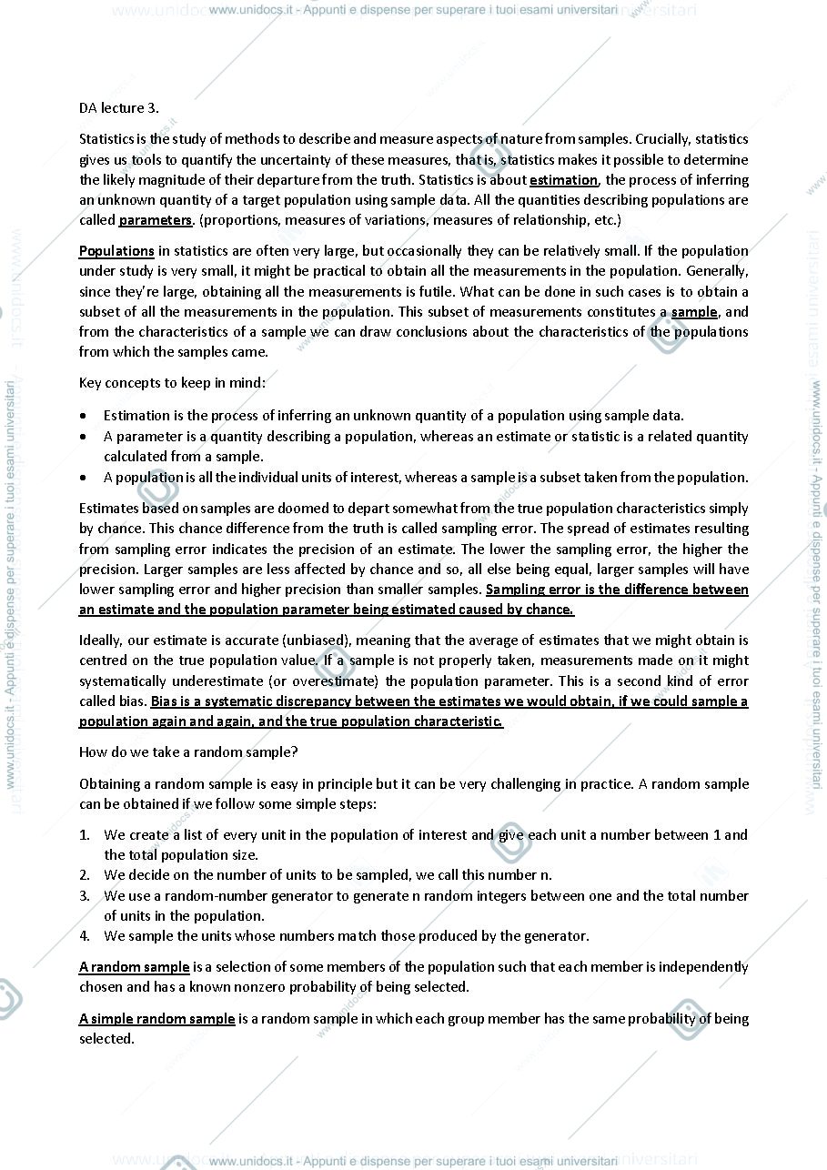 Anteprima pagina 2 — Appunti DATA ANALYSIS INGLESE