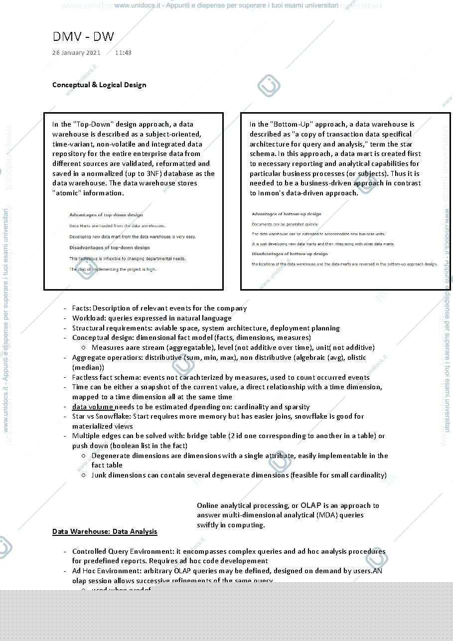 Anteprima pagina 1 — Riassunto Prima Parte