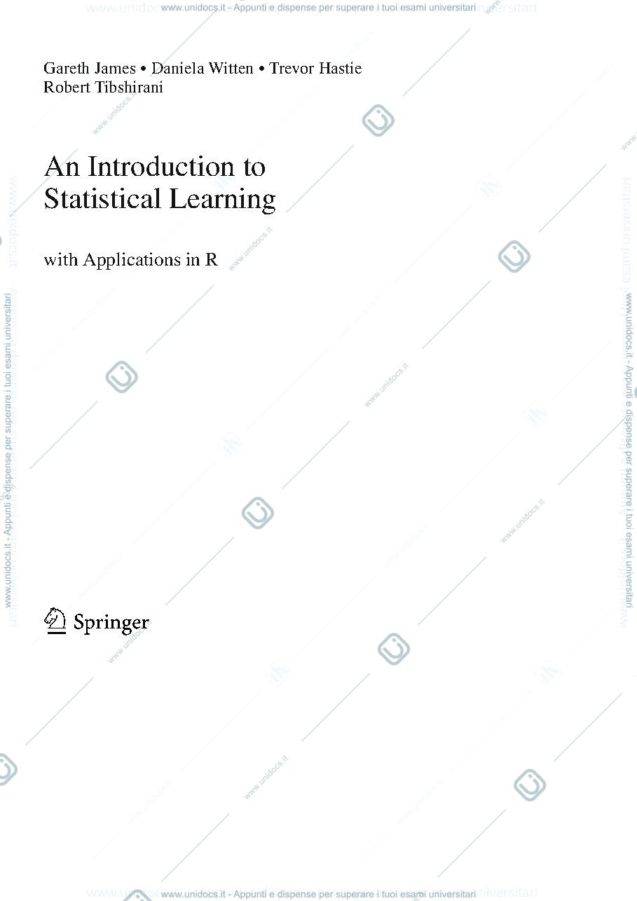 Anteprima pagina 3 — An introduction to statistical learning